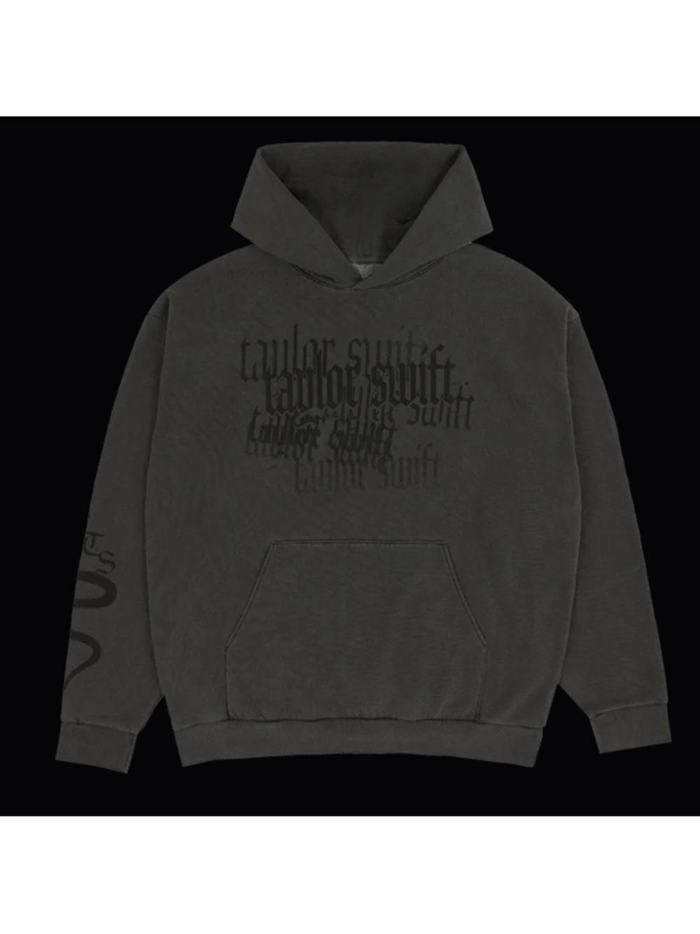 Taylor Swift Oversized Dark Charcoal Reputation Hoodie
